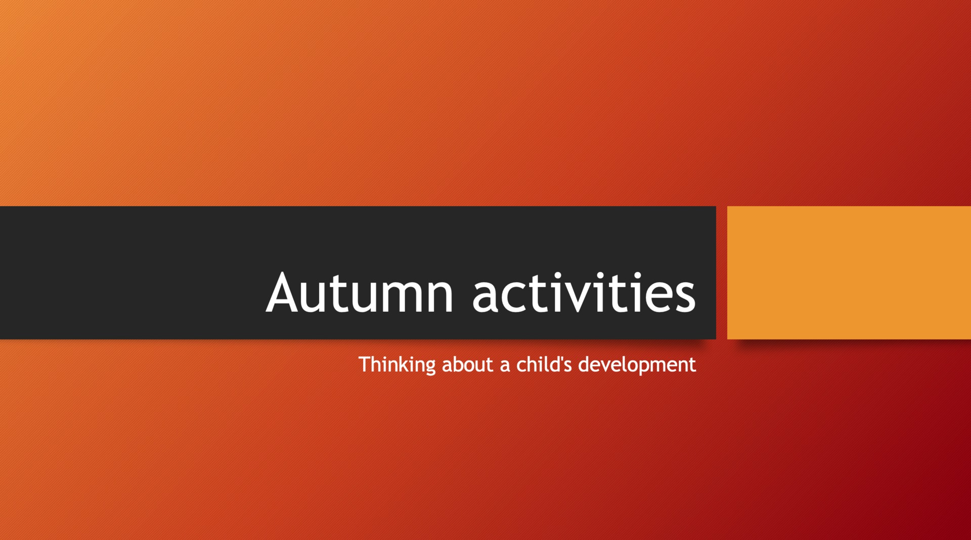 Autumn Activities PowerPoint